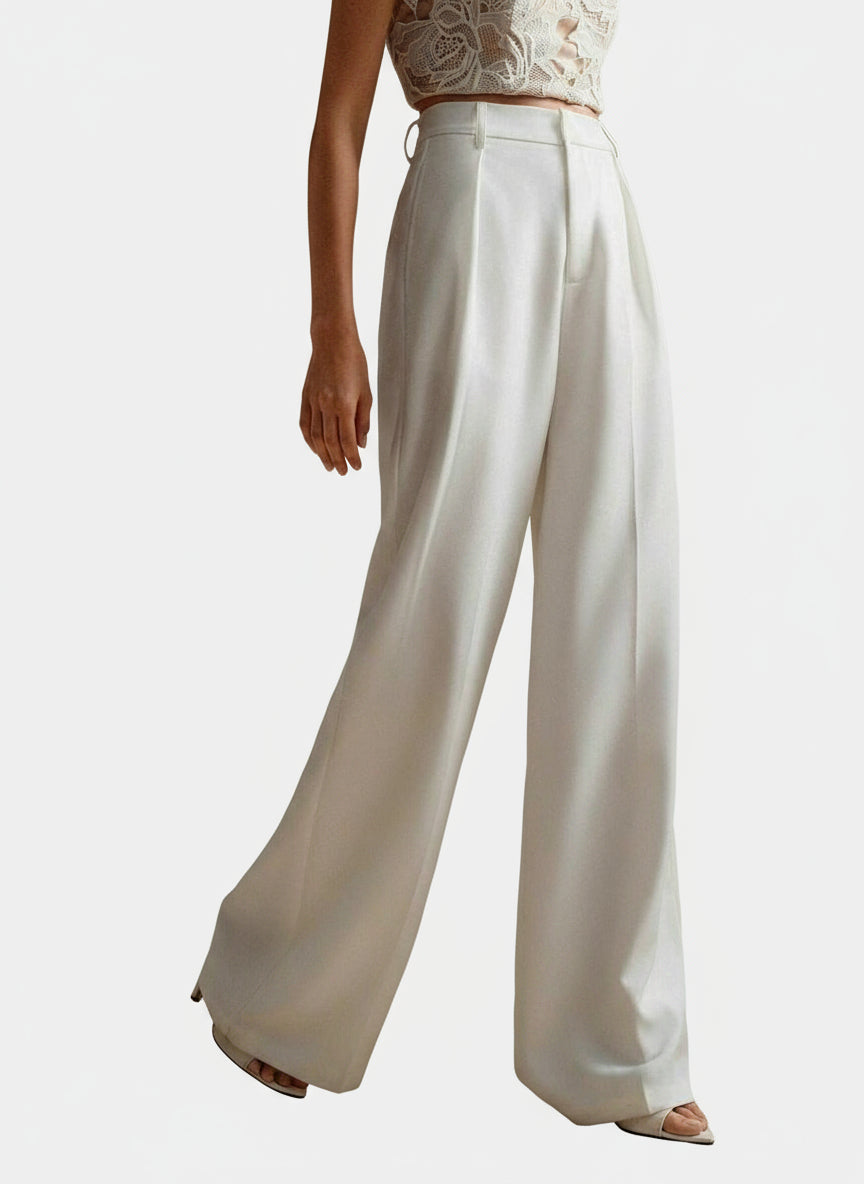 High Waist Wide Leg Tailored Trousers Modeberg Bern