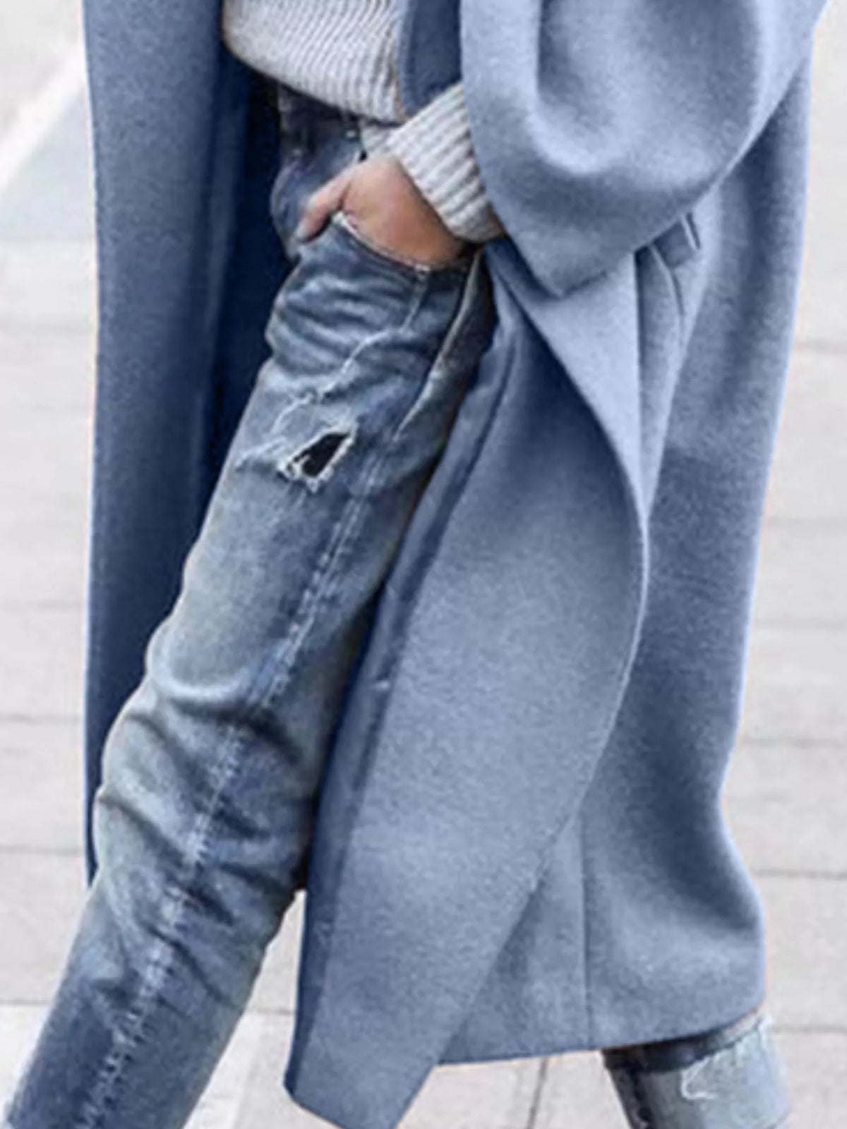 Oversized Long Winter Coat with Wide Sleeves Modeberg Bern