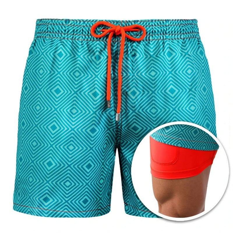 Drune | Bedruckte Herren Badeshorts Mit Doppelter Schicht Für Den Sommer Modeberg Bern