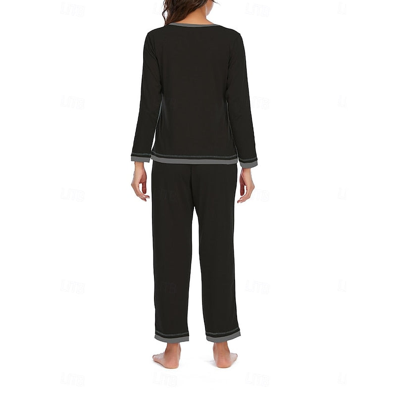 Relaxed V-Neck Loungewear Set Modeberg Bern