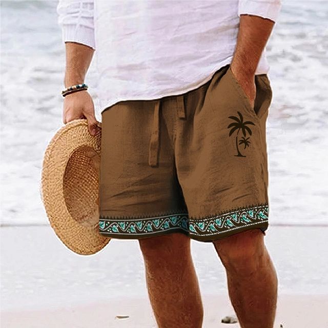 Drune | Herren Strandshort Mit Grafischem Design Von Kokosnussbaum Modeberg Bern