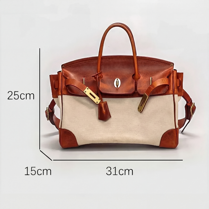 Canvas and Leather Overnight Bag Modeberg Bern