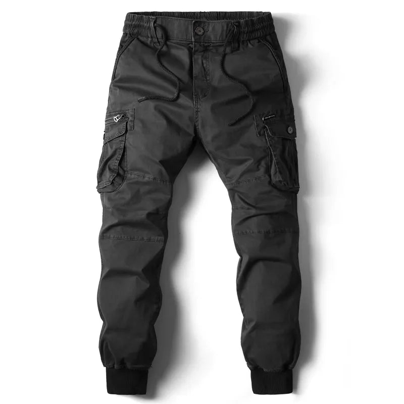 Herren Cargo-Jogginghosen mit taktischem Design und elastischer Taille - tapered Passform, verstellbarer Kordelzug Modeberg Bern