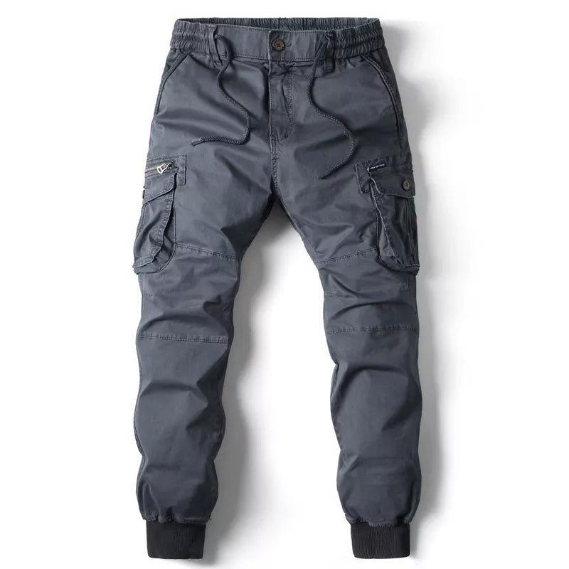 Herren Cargo-Jogginghosen mit taktischem Design und elastischer Taille - tapered Passform, verstellbarer Kordelzug Modeberg Bern