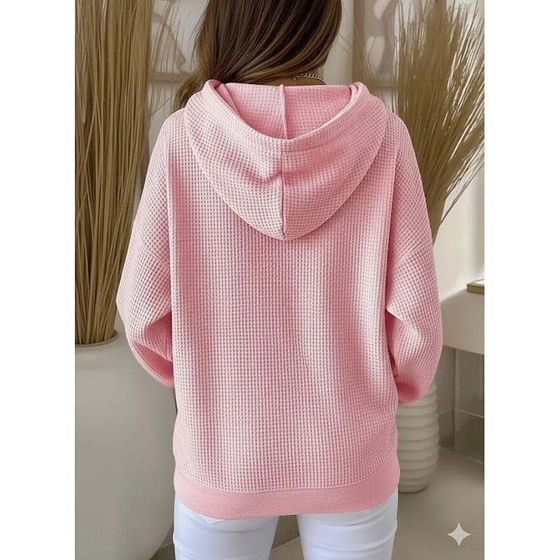 Textured Drawstring Hoodie Modeberg Bern