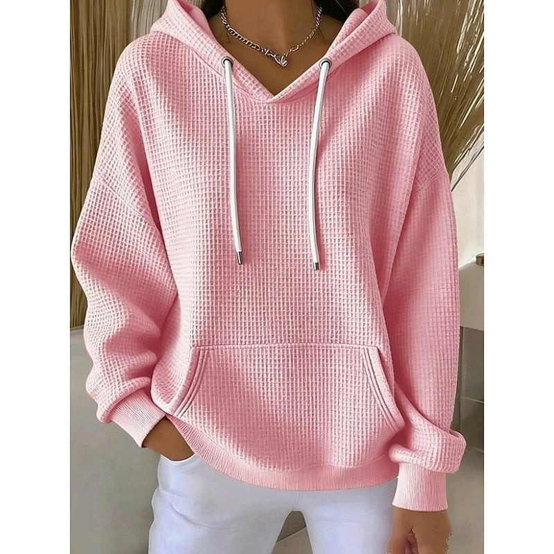 Textured Drawstring Hoodie Modeberg Bern