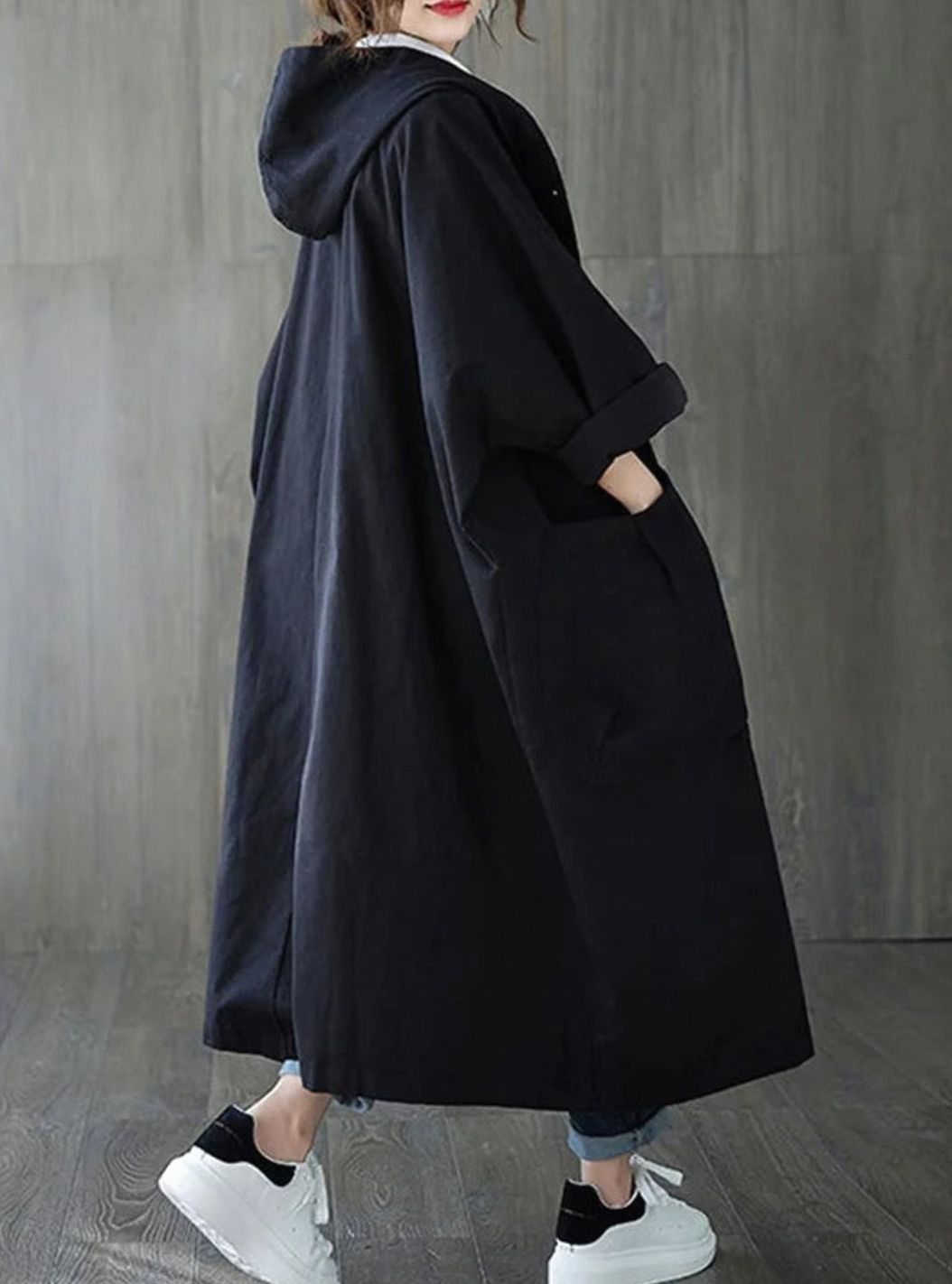 Oversized Hooded Trench Coat with Water Repellent Finish Modeberg Bern