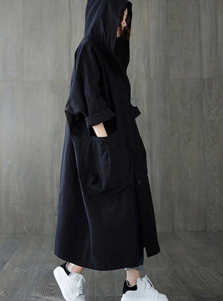 Oversized Hooded Trench Coat with Water Repellent Finish Modeberg Bern
