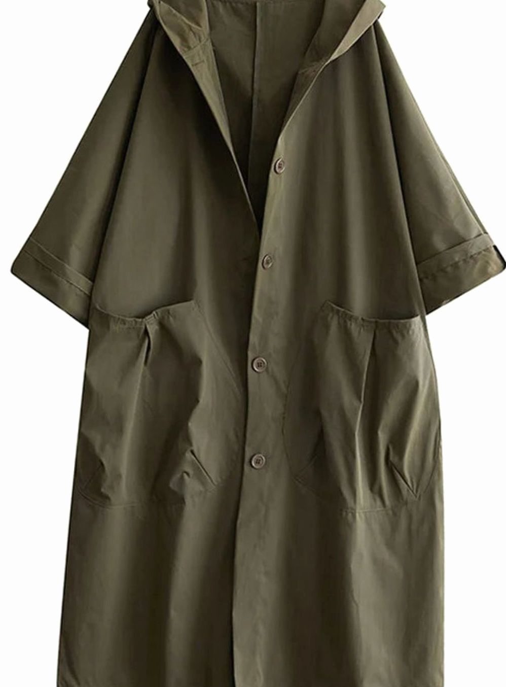 Oversized Hooded Trench Coat with Water Repellent Finish Modeberg Bern