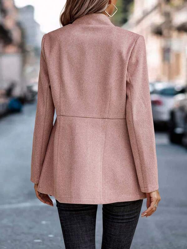Trendy Herringbone Blazer with Flattering Cut Modeberg Bern