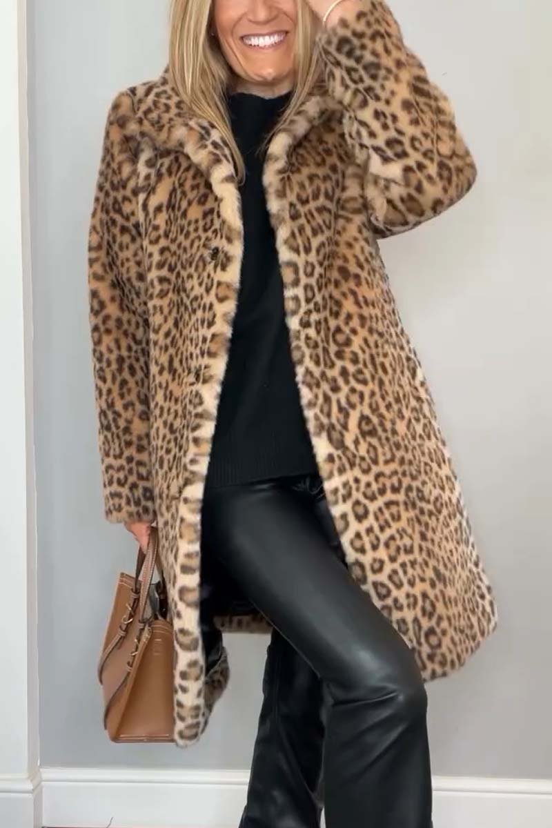 Leopard Print Insulated Winter Coat for Women Modeberg Bern
