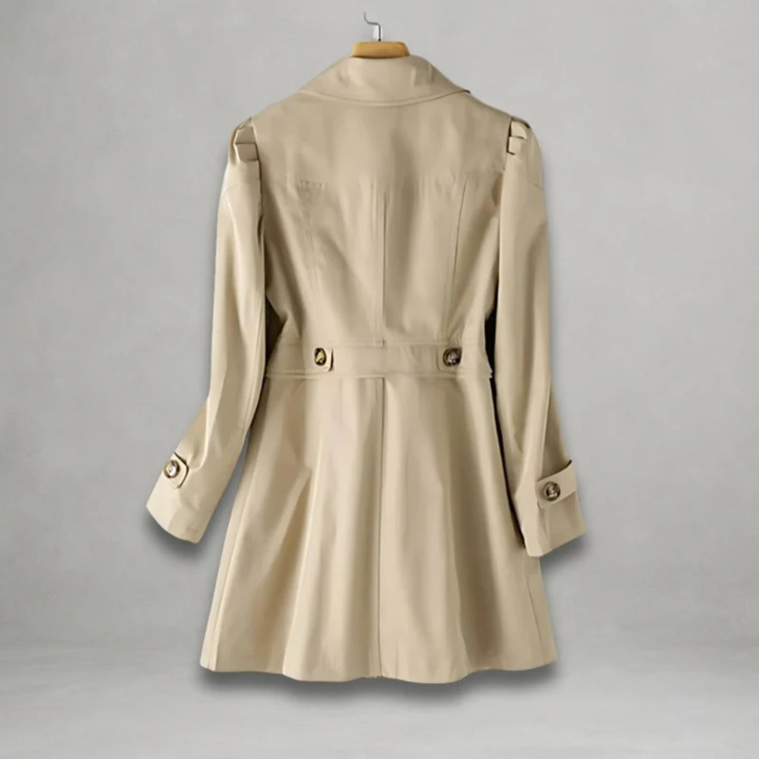 Trench Coat with Statement Collar and Button Front Modeberg Bern