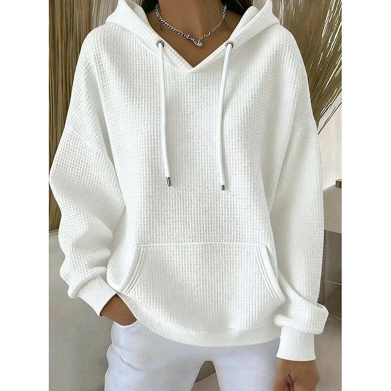 Textured Drawstring Hoodie Modeberg Bern