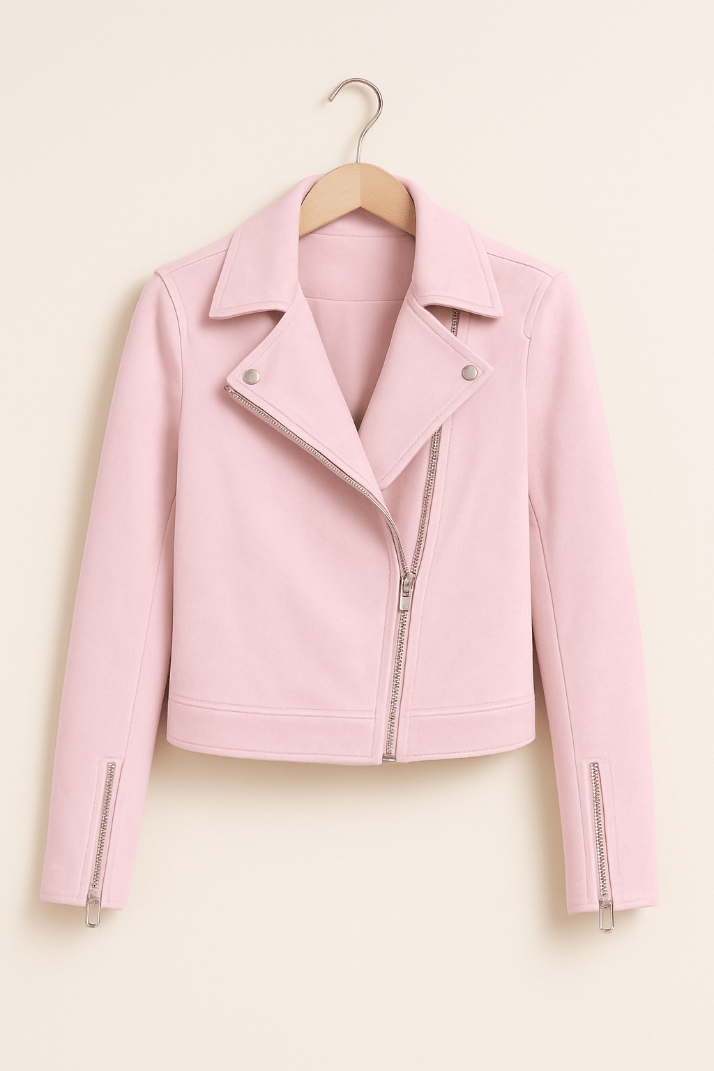 Faux Suede Zip-Up Biker Jacket Modeberg Bern
