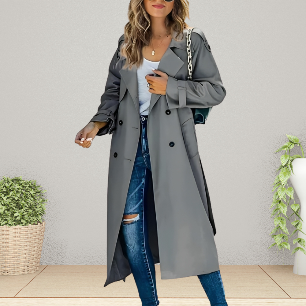Classic Double-Breasted Trench Coat Modeberg Bern