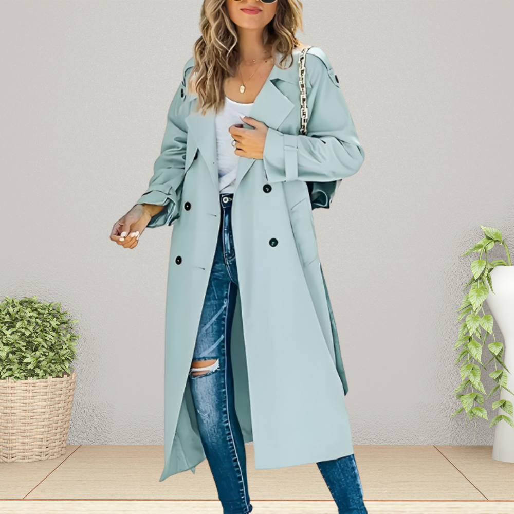 Classic Double-Breasted Trench Coat Modeberg Bern