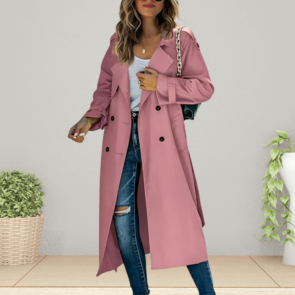 Classic Double-Breasted Trench Coat Modeberg Bern