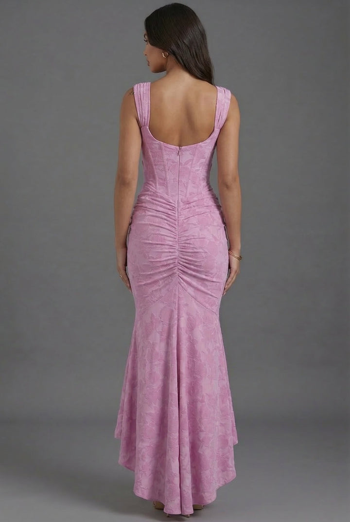 Corset Ruched Wedding Guest Maxi Dress Modeberg Bern