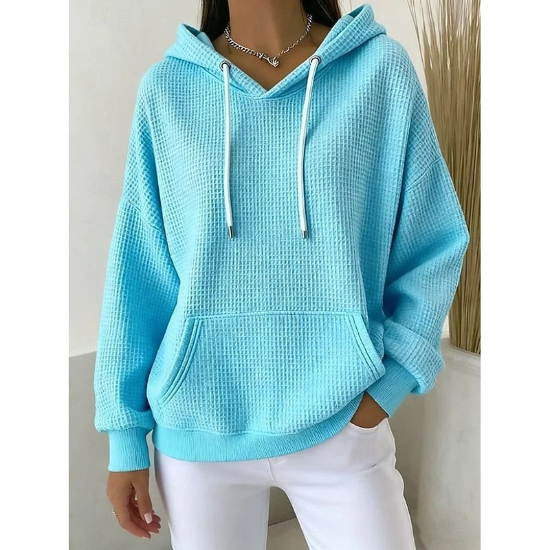 Textured Drawstring Hoodie Modeberg Bern