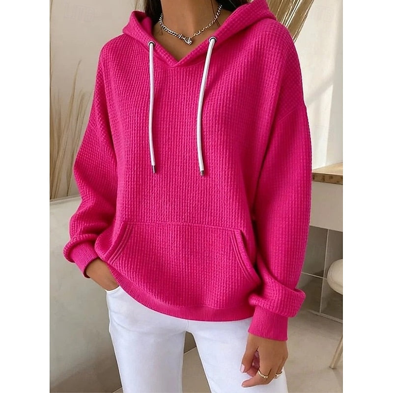 Textured Drawstring Hoodie Modeberg Bern