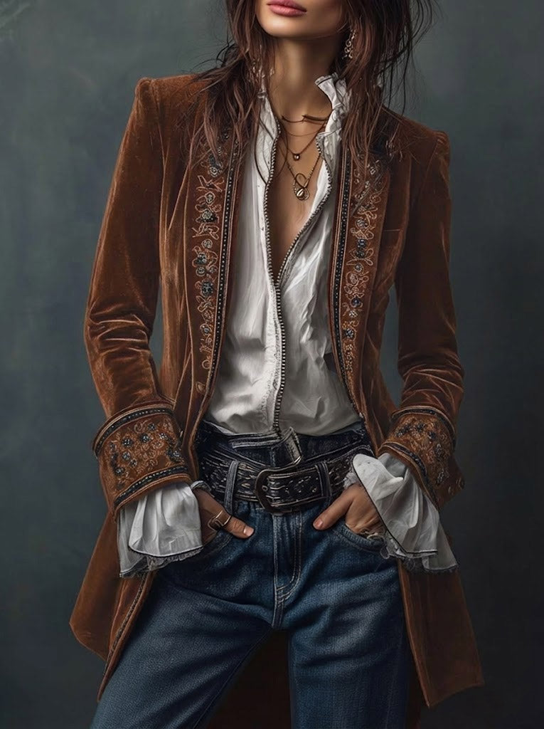 Fedrix™ Langer Vintage Mantel Modeberg Bern