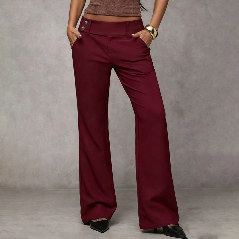 Wide-Leg High Waist Flared Trousers Modeberg Bern