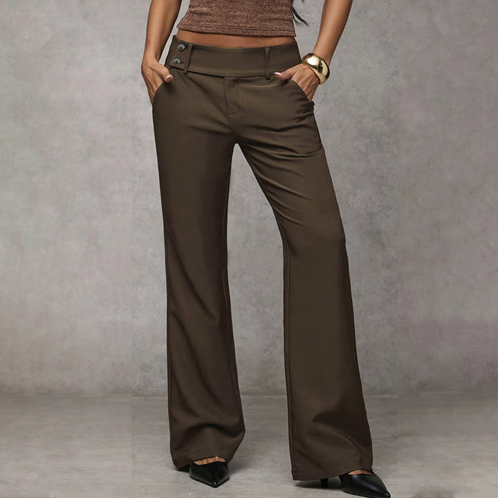 Wide-Leg High Waist Flared Trousers Modeberg Bern