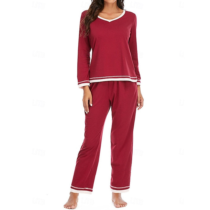 Relaxed V-Neck Loungewear Set Modeberg Bern