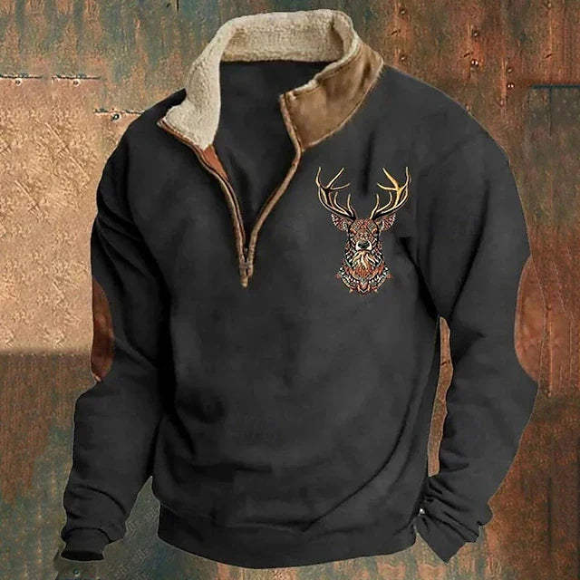 Drevan™ Hirsch Motiv Pullover Modeberg Bern