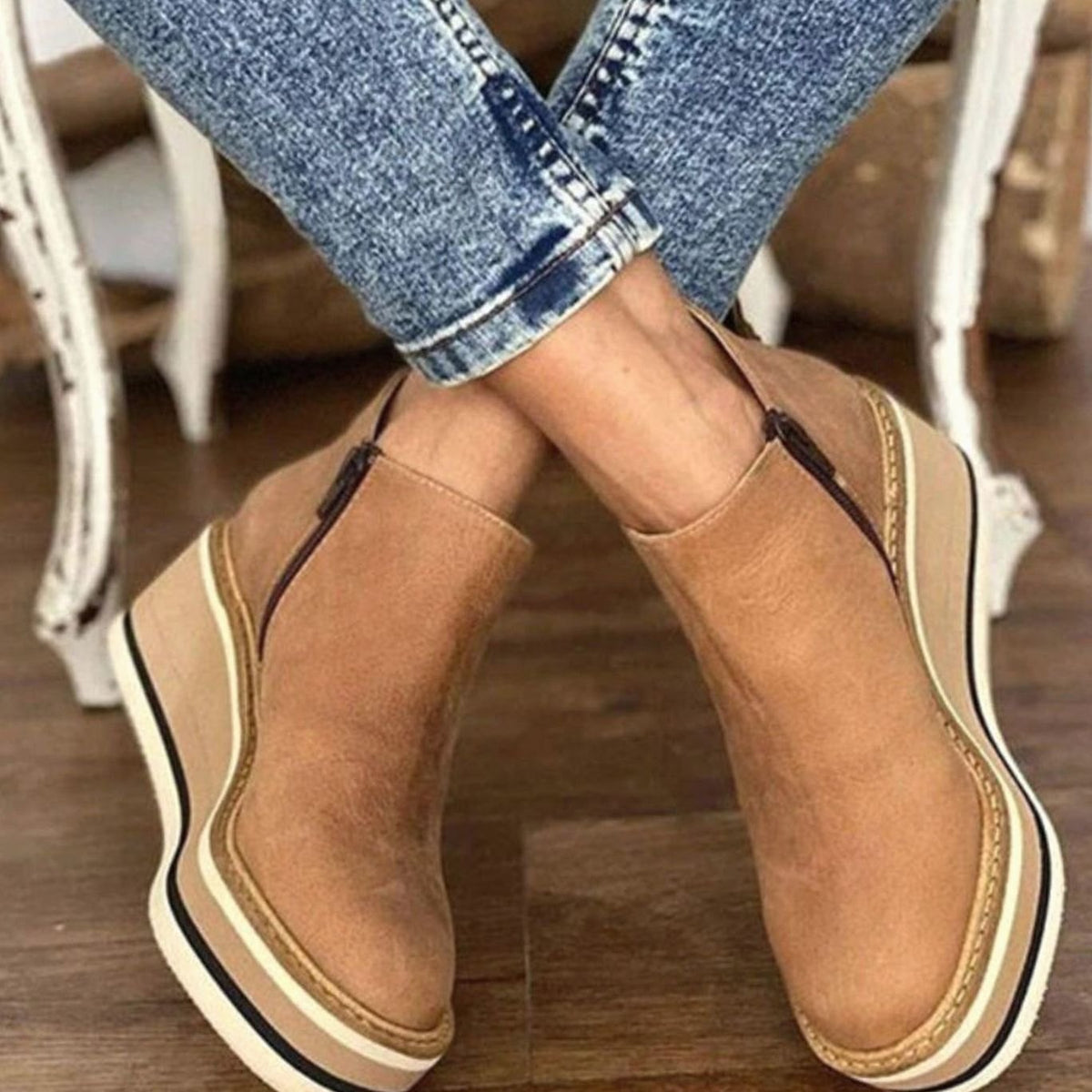 Platform Wedge Chelsea Ankle Boots for Women Modeberg Bern