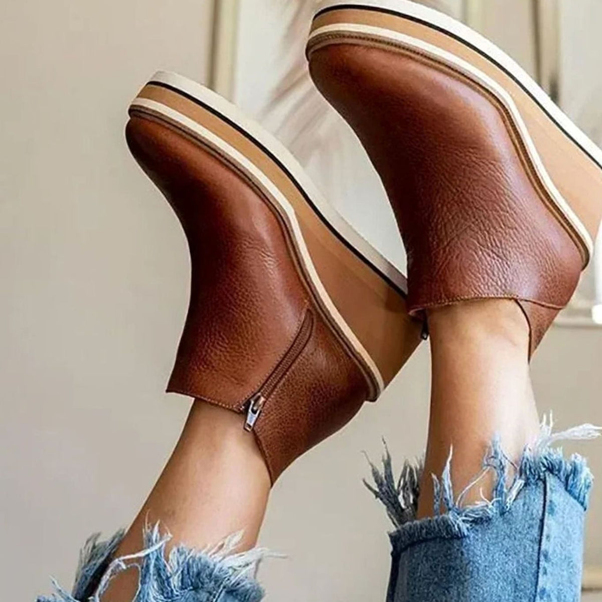 Platform Wedge Chelsea Ankle Boots for Women Modeberg Bern