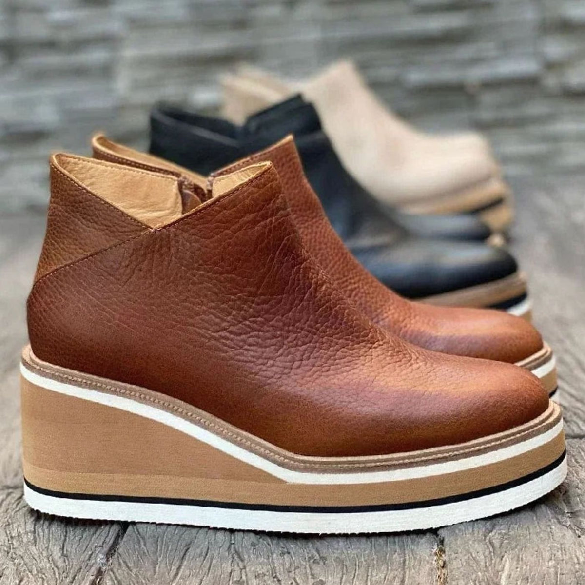Platform Wedge Chelsea Ankle Boots for Women Modeberg Bern