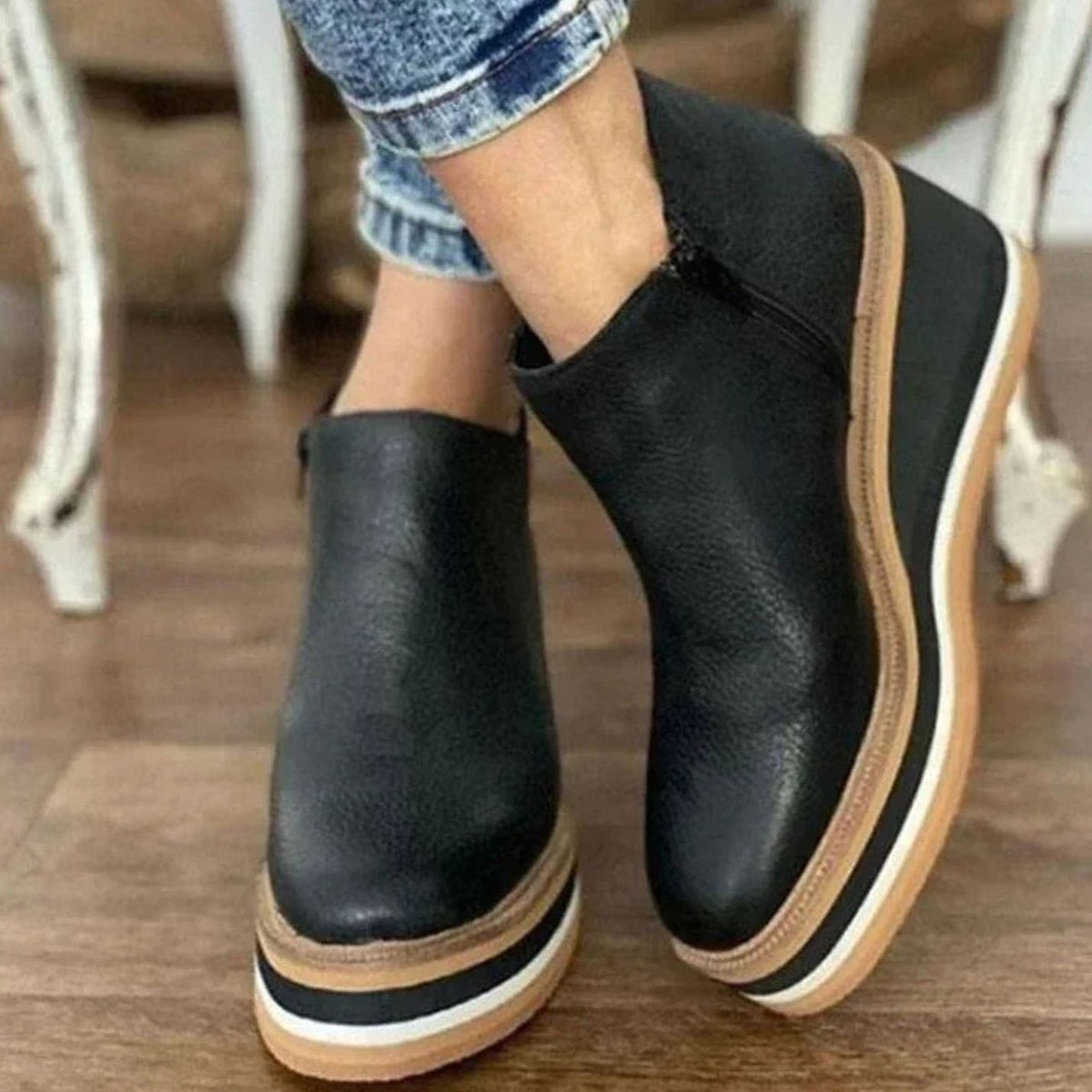 Platform Wedge Chelsea Ankle Boots for Women Modeberg Bern