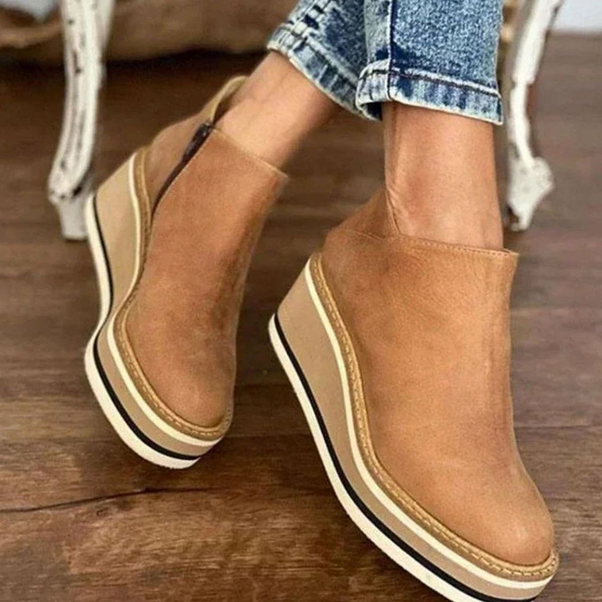 Platform Wedge Chelsea Ankle Boots for Women Modeberg Bern