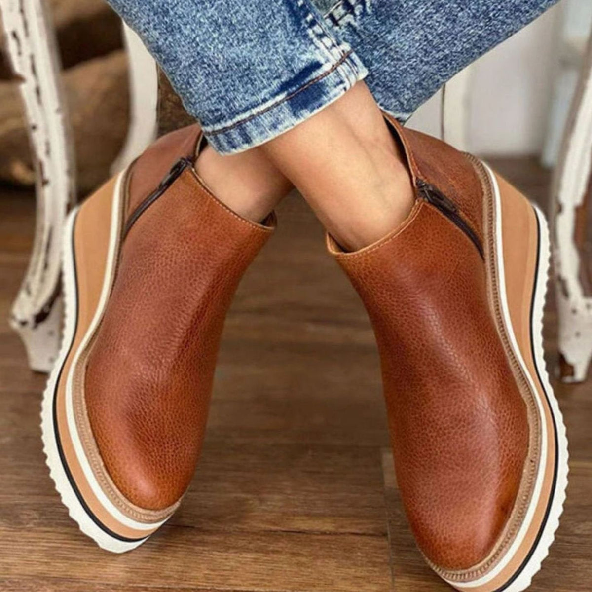Platform Wedge Chelsea Ankle Boots for Women Modeberg Bern