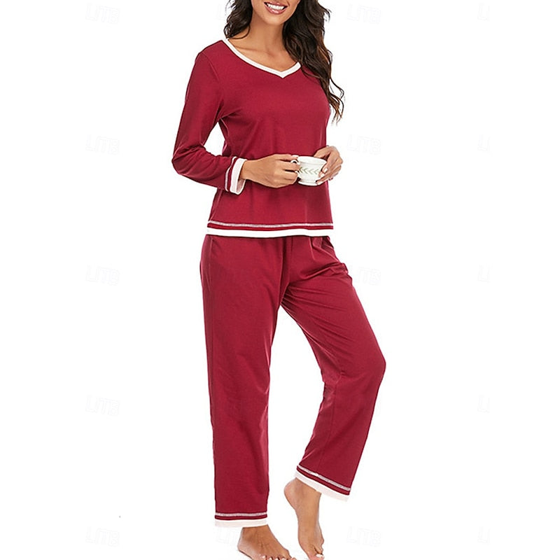 Relaxed V-Neck Loungewear Set Modeberg Bern