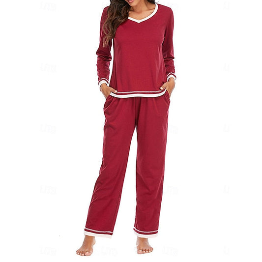 Relaxed V-Neck Loungewear Set Modeberg Bern